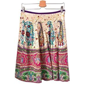 Etro Colorful  Paisley Print Skirt Made in Italy in Size EU 42